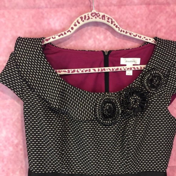 Dress Barn Houndstooth Rosette 🌹 Dress - Picture 2 of 5